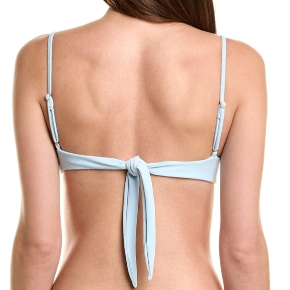 New WeWoreWhat Full Coverage Underwire Cottage Blue Bikini Top NWT Medium - Picture 2 of 10